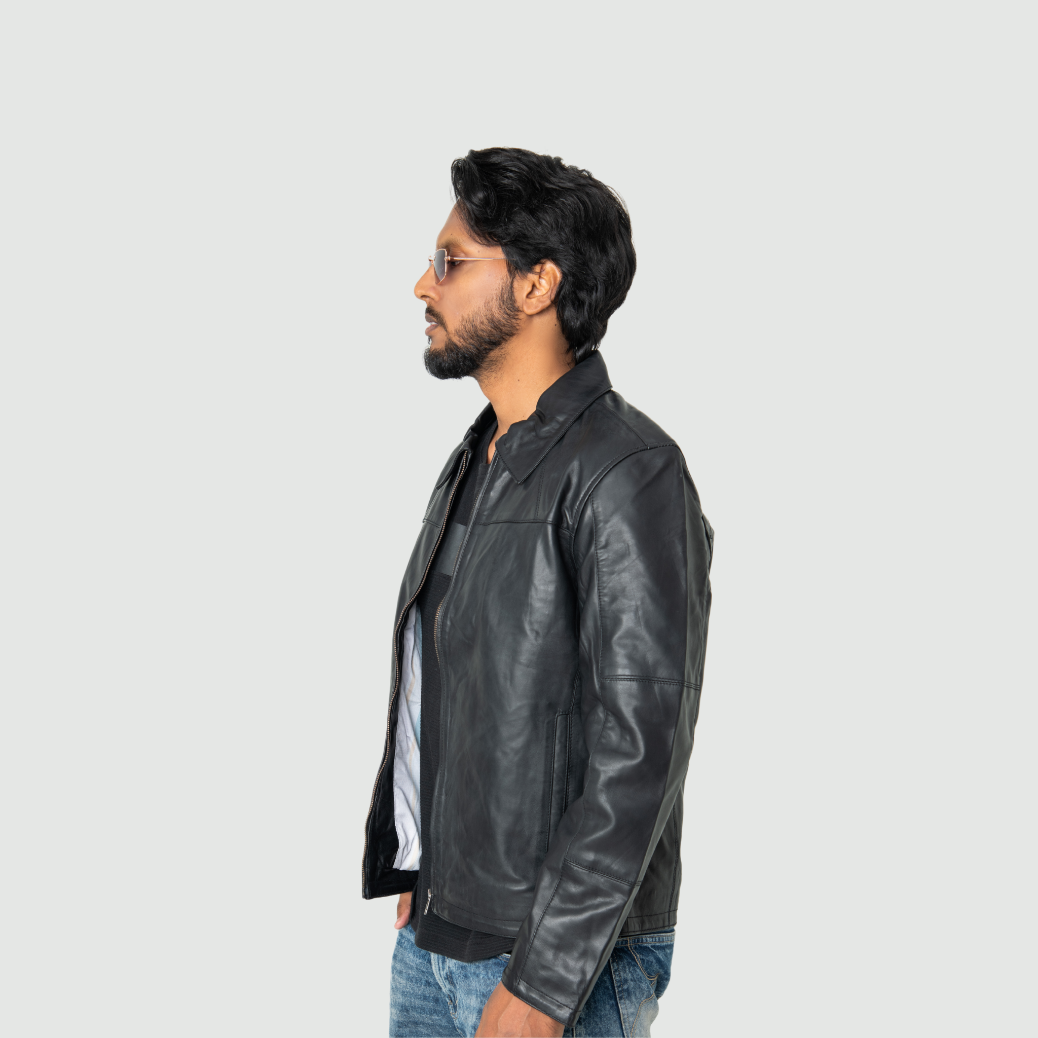 Jet Black Classic Jacket Classic Shirt Collar