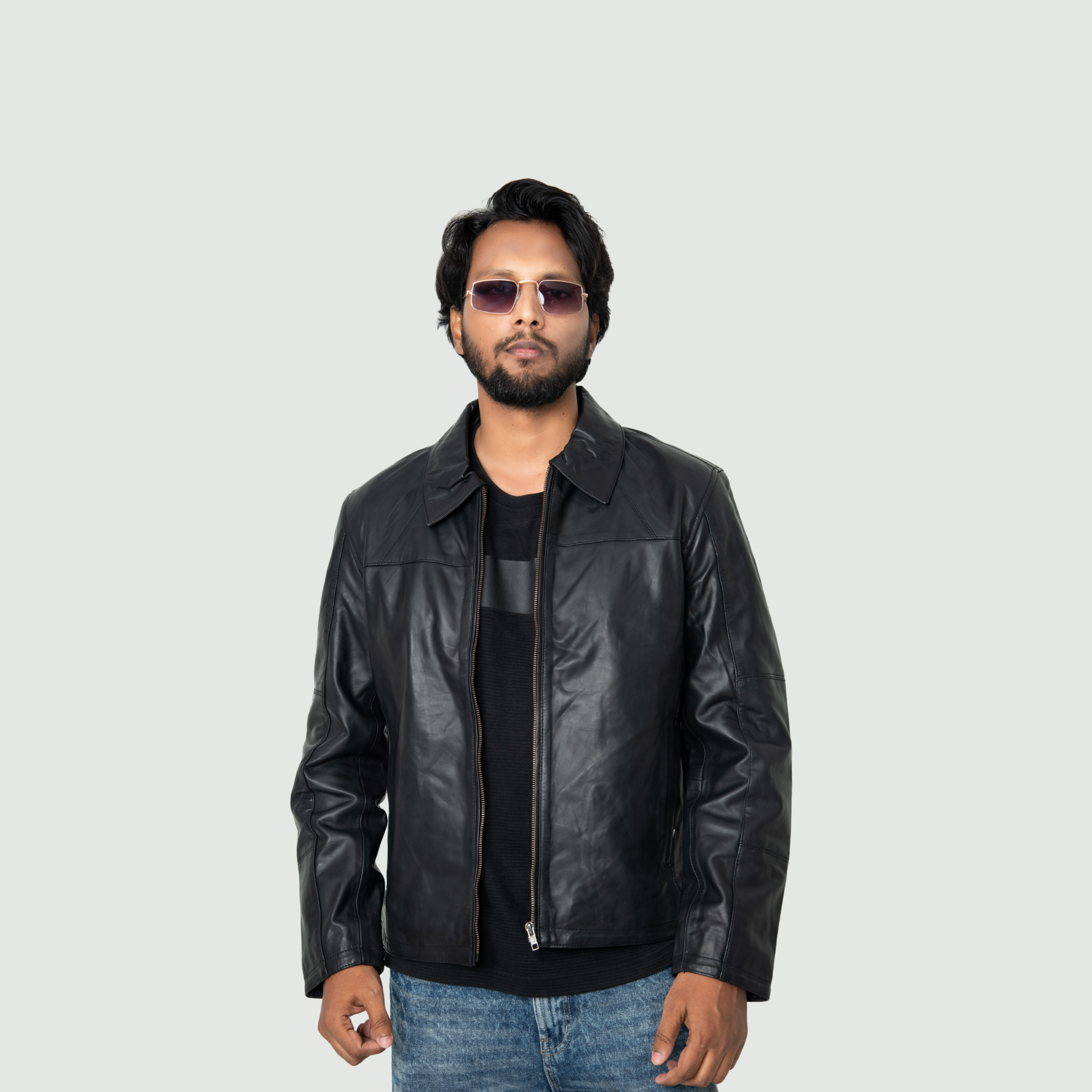 Jet Black Classic Jacket Classic Shirt Collar