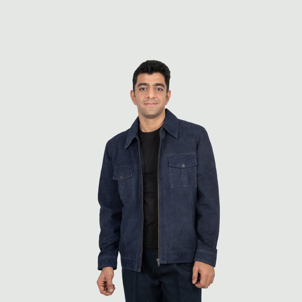 Deep Navy Blue Casual Jacket