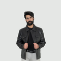 Jet Black Classic Jacket Classic Shirt Collar