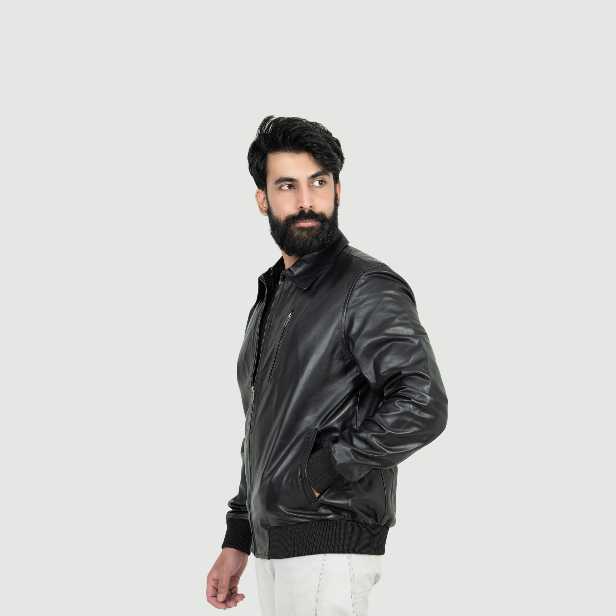 Jet Black Classic Jacket Classic Straight Fit