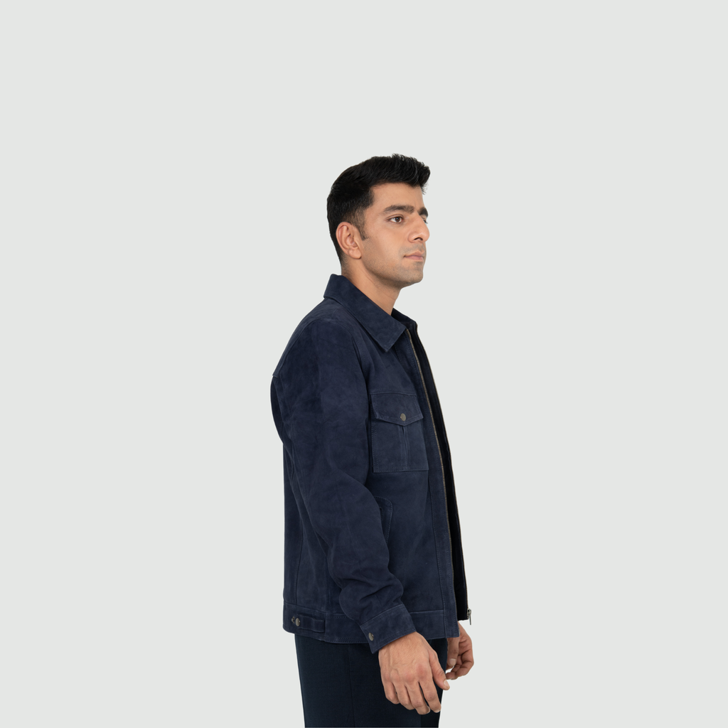 Deep Navy Blue Casual Jacket