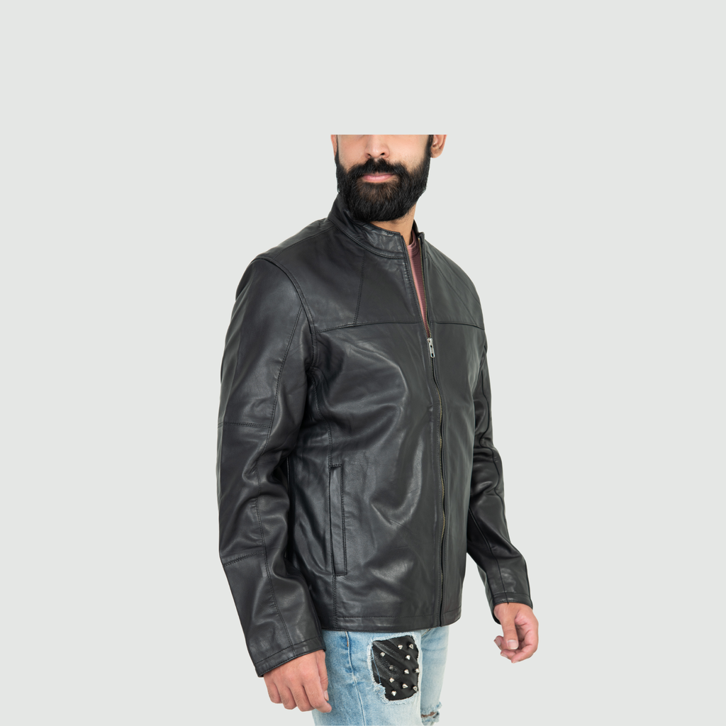 Jet Black Bomber Jacket