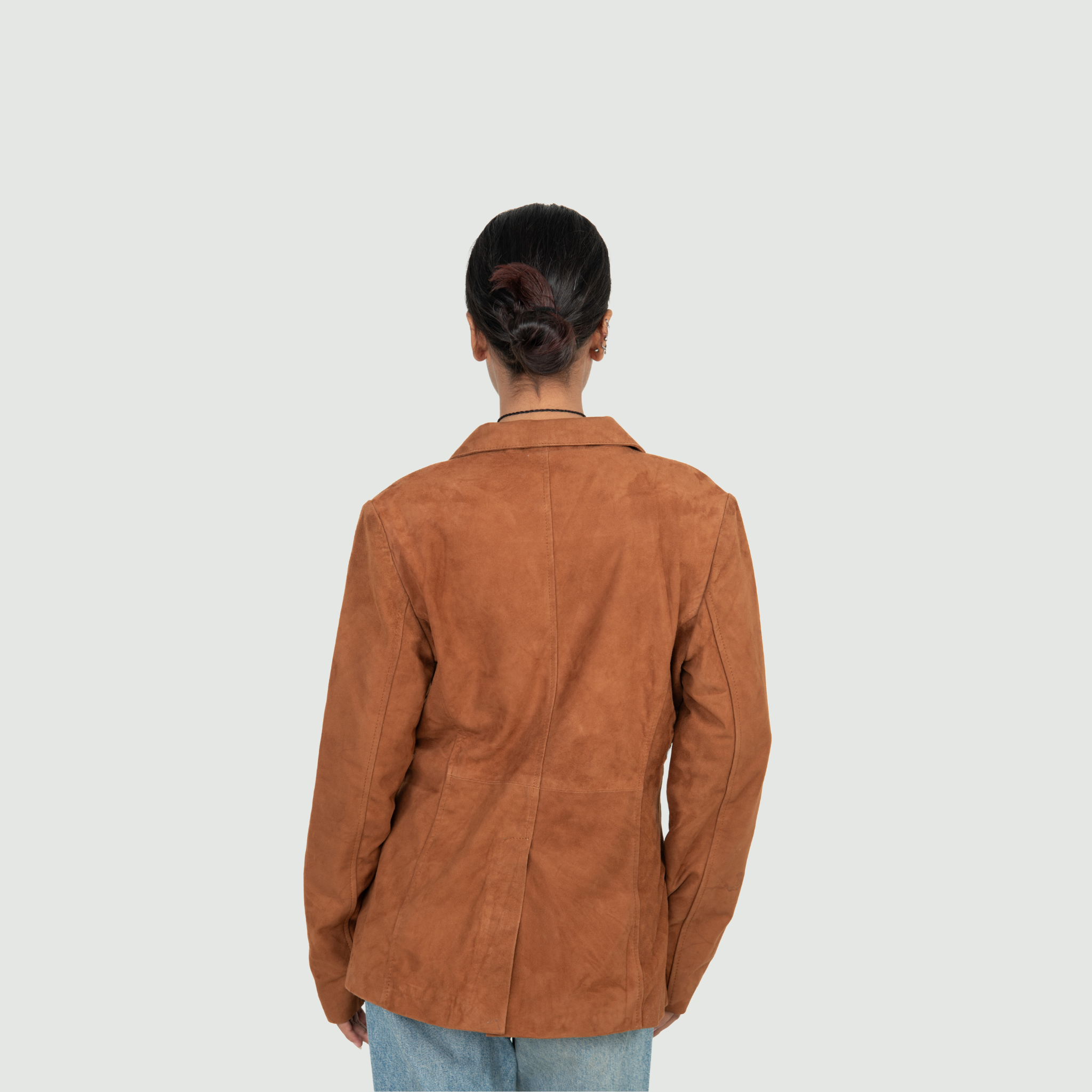 Tan Brown Suede Blazer